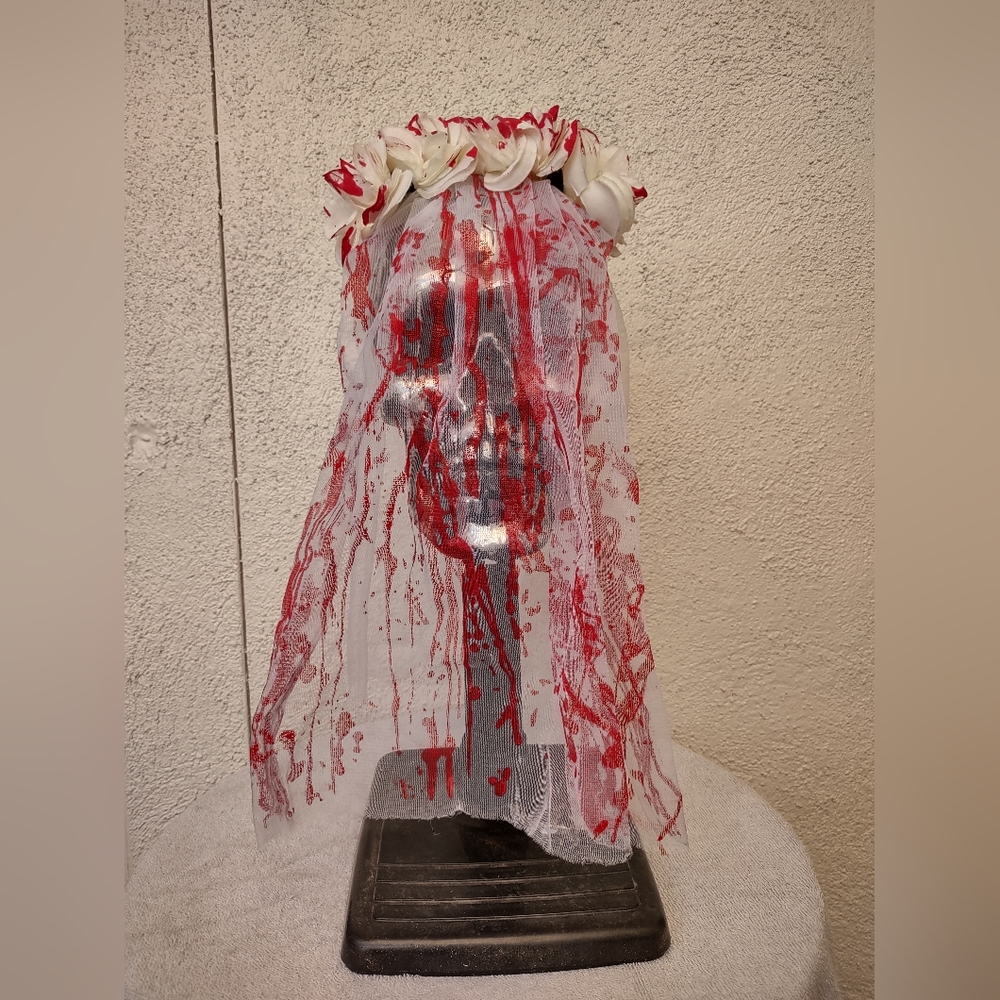 Hand Crafted Bloody Veil Halloween Costume Party Horror Haunted House Scary